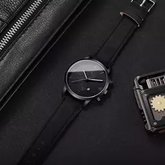 Imagem do Relógio Casual para Homem – Calendário Integrado e Pulseira de Couro Premium