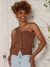 Top Colete Marrom - comprar online