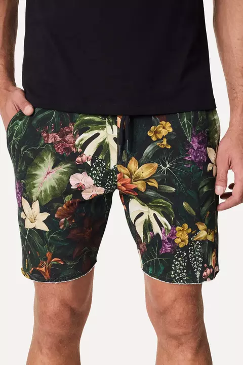 Bermuda Moletom Estampa Jardim Botânico