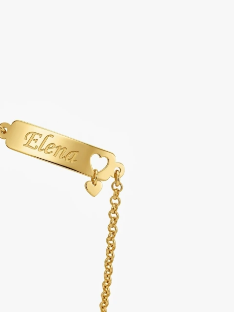 PULSEIRA INFANTIL VIP 146 – CORAÇÃO VAZADO COM CORAÇÃO PENDURADO