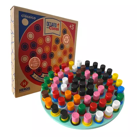 Desafio das Cores – Hergg – Brinquedo Educativo Infantil para Desenvolvimento Cognitivo