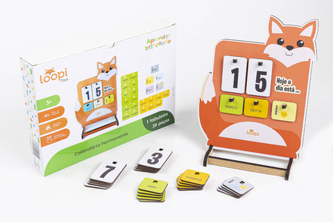 Calendário Permanente – Loopi Toys – Brinquedo Educativo de Rotina e Tempo
