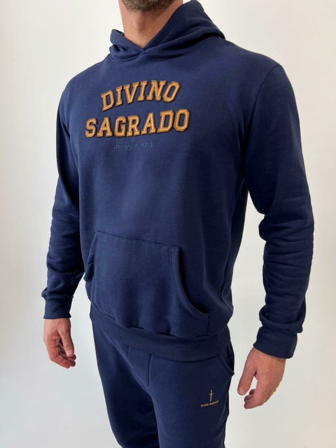 MOLETOM - Cangurú - Divino Sagrado - JESUS IS KING (UNISSEX) - comprar online