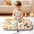 Painel de Atividades de Madeira Sensorial Montessori Infantil com Interruptor de Luz LED