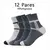 12 Pares Meias Masculinas de Algodão, Respiráveis - loja online