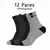 12 Pares Meias Masculinas de Algodão, Respiráveis - comprar online