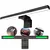 Luminária Tela Monitor Mesa Barra Luz Regulável Cúpula Preto Estrutura Preto 127/220v