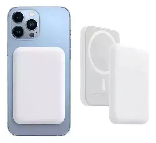 Cargador magnetico battery pack portatil compatible con iphone hysmart hy0003 blanco