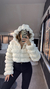 CHAQUETA TEDDY HAIRY BLANCA