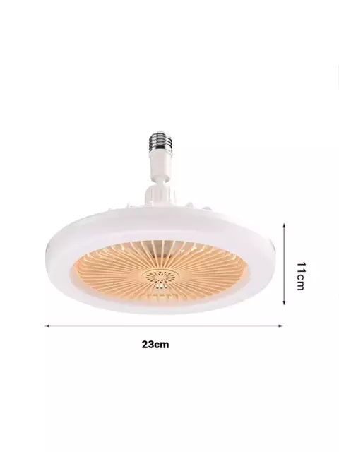 Ventilador De Teto Com Lampada LED Integrada Com Controle U / BRANCO