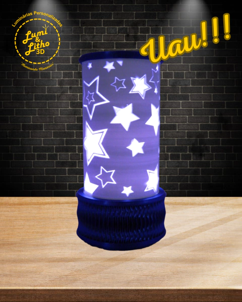 Luminária em litofania, Estrelas. - Branco - Frio - comprar online