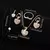 Relógio de quartzo feminino ouro luxo feminino anel colar brinco strass moda re - loja online