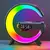 Carregador sem fio almofada suporte alto-falante rgb luz noturna carregamento rápido para iphone samsung xiaomi huawei - comprar online
