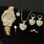 Relógio de quartzo feminino ouro luxo feminino anel colar brinco strass moda re - comprar online