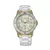 Reloj Orient Fut0f003s0 Mujer malla ceramica blanco y dorado