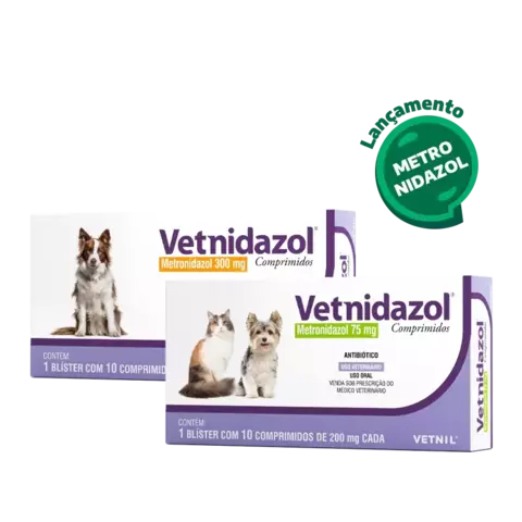 Antibiótico Vetnil Vetnidazol 10 comprimidos