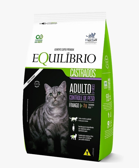 Ração Seca Equilíbrio Gatos Castrados sabor Frango