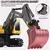 Escavadeira RC 2.4G com Controle Remoto 9 Canais, Rotação 680°, Luzes e Sons Realistas – Modelo em Escala 1:20 com Bateria Recarregável - comprar online