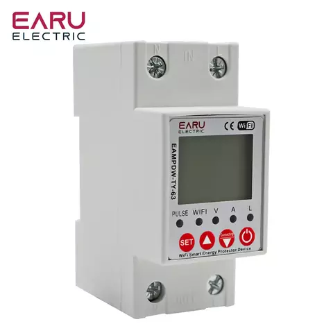 Medidor de consumo eléctrico wifi, voltaje y amperes wifi