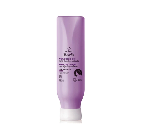 Crema para Peinar Tododia Mora y Óleo de Coco – Cabello Rizado – 280 ml