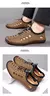 Sapatilhas masculinas de couro macio, verão, passeio, reforço, sola de tenis, vazada - Ária Fast Shop