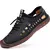 Sapatilhas masculinas de couro macio, verão, passeio, reforço, sola de tenis, vazada - Ária Fast Shop