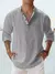 Camisa de linho de algodão masculina manga longa gola casual preto br - Ária Fast Shop