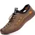 Sapatilhas masculinas de couro macio, verão, passeio, reforço, sola de tenis, vazada - comprar online