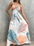 Vestido Feminino Longo Estampado em Crepe Costas Nua e Amarração Serena Ref. 1