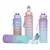 Imagem do Kit com 3 Garrafas Rosa, Azul e Pretas