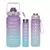 Kit com 3 Garrafas Rosa, Azul e Pretas