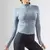 Jaqueta de corrida feminina leve com zíper, blusa de ioga de manga comprida de secagem rápida para atividades ao ar livre outono/inverno, roupas esportivas de ioga - GrindFit I Fitness I Saúde e bem estar