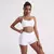 Imagem do Cor sólida ginásio yoga roupa interior feminina alças traseiras cruzadas sutiã de fitness alta resistência apertado esporte superior abrangente com almofada no peito