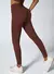 Calças de yoga de fio de malha sem costura feminina cintura alta leggings esportivas levantamento de quadril treinamento de corrida emagrecimento e elegante - loja online