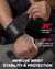 1 par de pulseiras para suporte de pulso cintas de apoio de pulso de força extra para levantamento de peso bandagem fitness logotipo personalizado de treinamento na internet