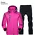 TRVLWEGO-Casaco e calças de trekking para mulheres, jaqueta e calça, roupa ao ar livre, quebra-vento impermeável, camping, primavera, outono, 20000mm - loja online
