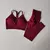 Sem costura hip levantamento conjunto de fitness feminino com decote em v sutiã leggings yoga conjunto secagem rápida exercício ferro massagem alta gordura calças apertadas na internet