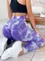 Sem costura tie dye calças de yoga mulheres correndo calças de cintura alta controle de barriga leggings de fitness levantamento de bunda calças de treinamento elástico - loja online