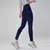 Cor sólida macio feminino esporte calça apertada manteiga cintura alta yoga legging atlético ginásio treinamento abrangente jog volta cintura bolso