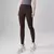 Imagem do Cor sólida macio feminino esporte calça apertada manteiga cintura alta yoga legging atlético ginásio treinamento abrangente jog volta cintura bolso