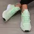 Sapatos esportivos femininos malha leve sola macia cinta de jogging respirável moda esportes caminhada casual tênis sapatos planos para homem