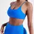 Cor sólida ginásio yoga roupa interior feminina alças traseiras cruzadas sutiã de fitness alta resistência apertado esporte superior abrangente com almofada no peito - comprar online