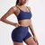 Cor sólida ginásio yoga roupa interior feminina alças traseiras cruzadas sutiã de fitness alta resistência apertado esporte superior abrangente com almofada no peito - comprar online