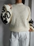 Sweater Nube - Tejido liviano y bordado con mangas globo