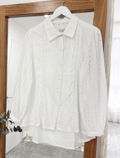 Camisa blanca broderi tablas - comprar online