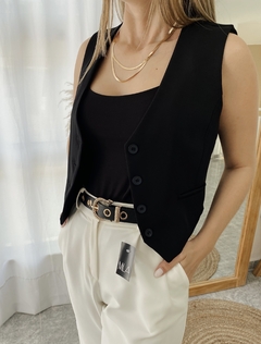 Chaleco sastrero Negro - MILA