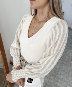 Blusa princesa mangas rayadas - comprar online