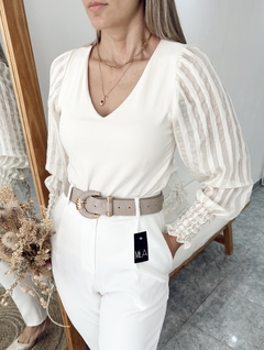 Blusa princesa mangas rayadas