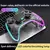STORM SYRM para gamepad sem fio Bluetooth P4/P5 transparente com luzes LED, game