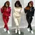 Conjunto agasalho casual feminino hoodies moleton na internet